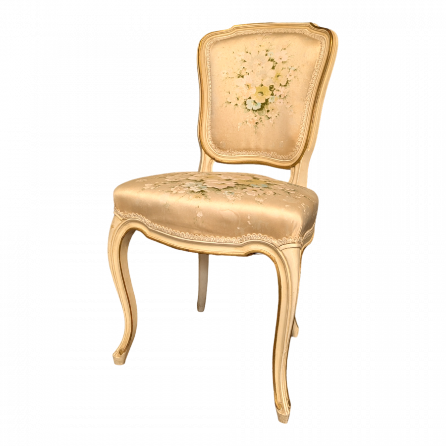 Chaise de style Louis XVI réchampi
