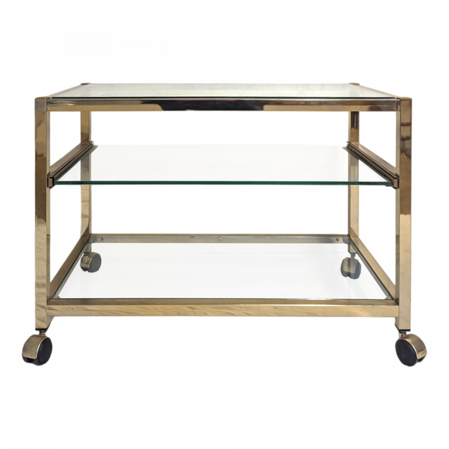 Chariot de bar Table basse en laiton