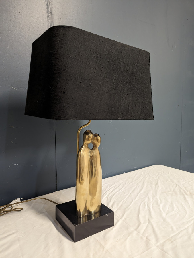 Lampe en Laiton « Les amants » années 80