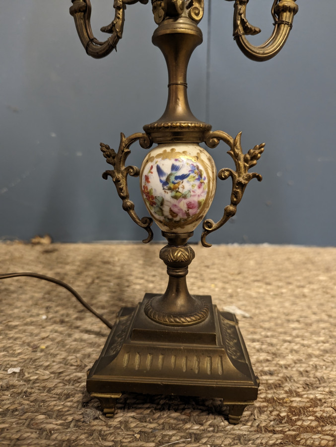 Lampe porcelaine monture bronze Napoléon III