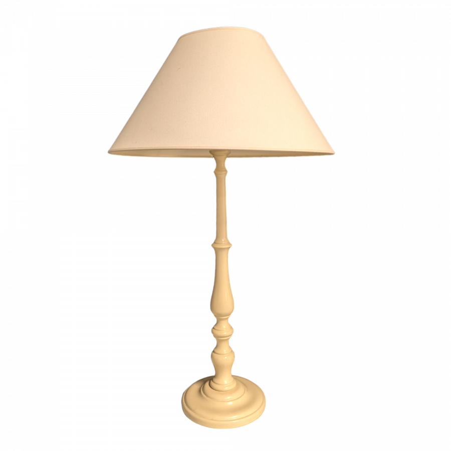 Lampe de table laquée couleur crème