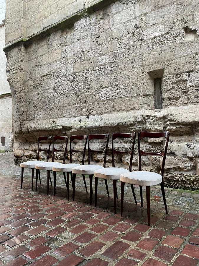 Série de 6 chaises italiennes années 60