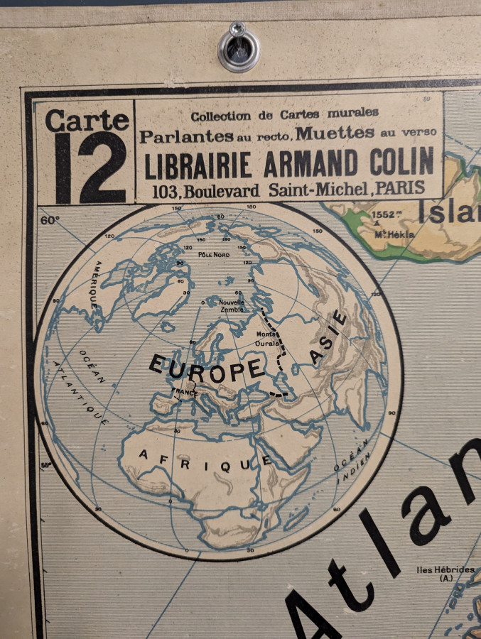 Carte Relief du sol d'europe par P. Vidal Lablache