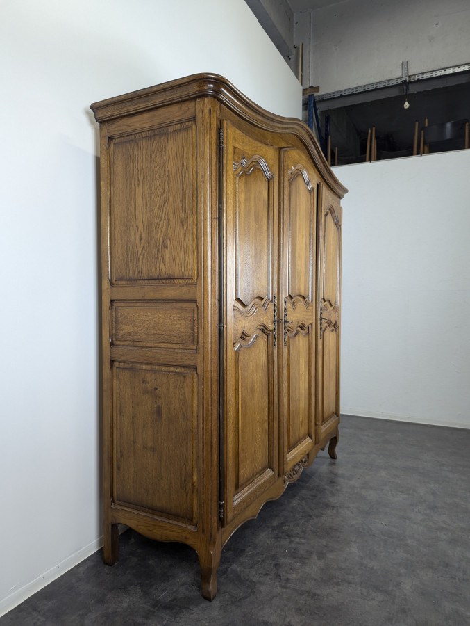 Armoire 3 porte néo rustique en chêne